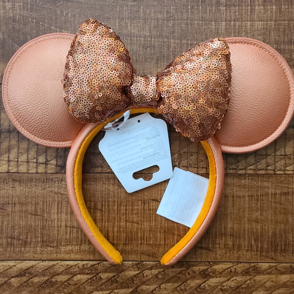 NEW Disney Parks Peach Punch Sequins Ears